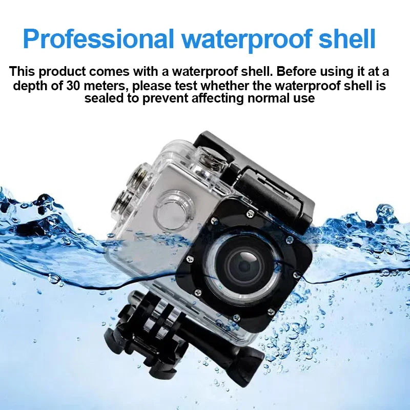 1080P Underwater Waterproof Sports Dv Multifunctional Outdoor Riding Locomotive Sports Camera Sports Camera Diving Camera