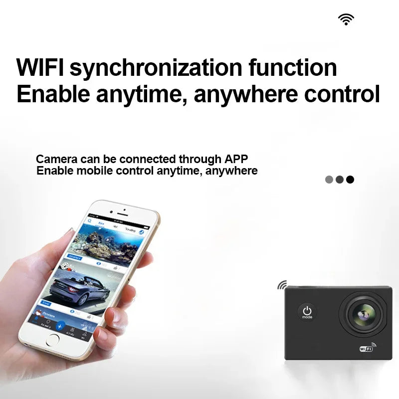 1080P Underwater Waterproof Sports Dv Multifunctional Outdoor Riding Locomotive Sports Camera Sports Camera Diving Camera