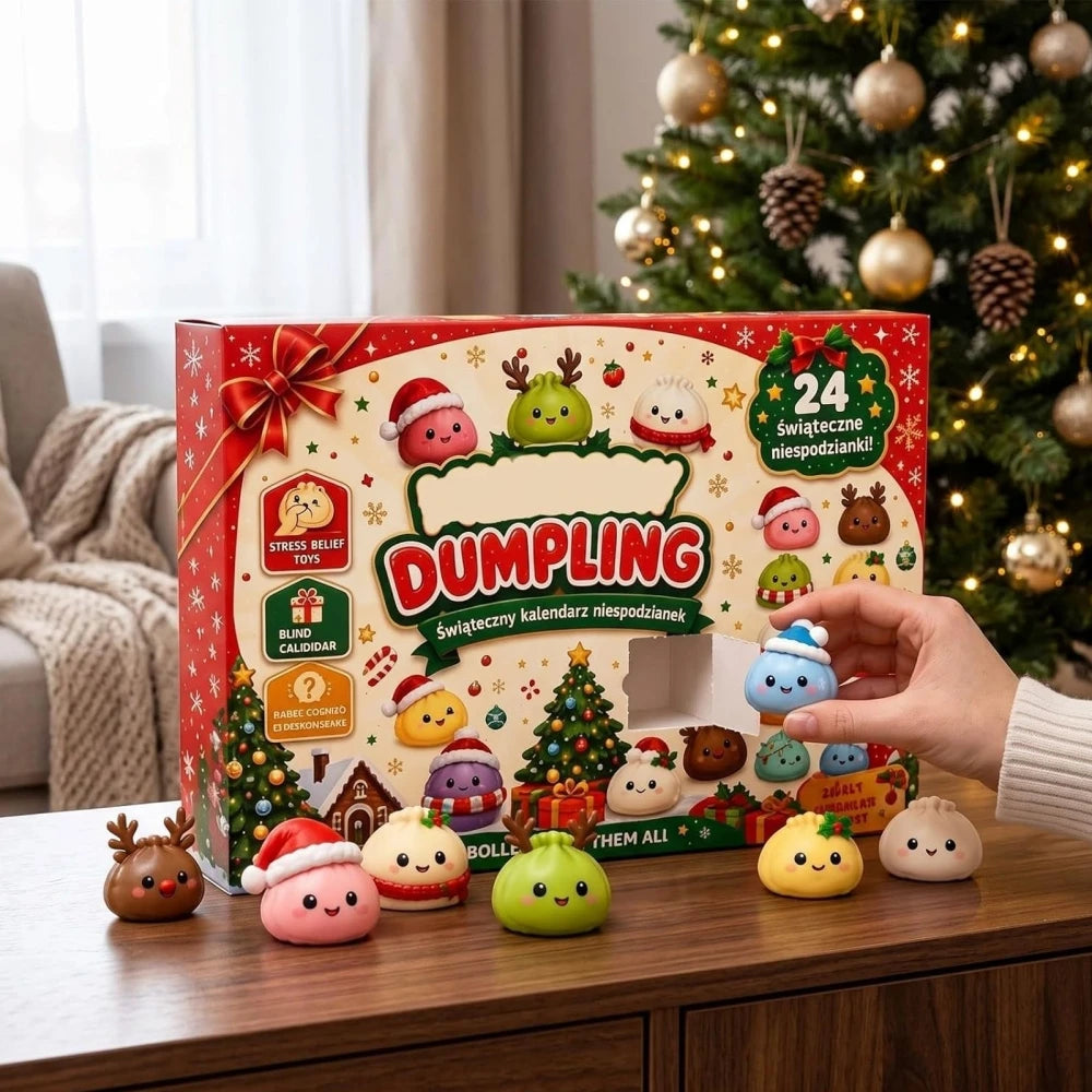 24-Day Christmas Dumpling Advent Calendar Ornament Set