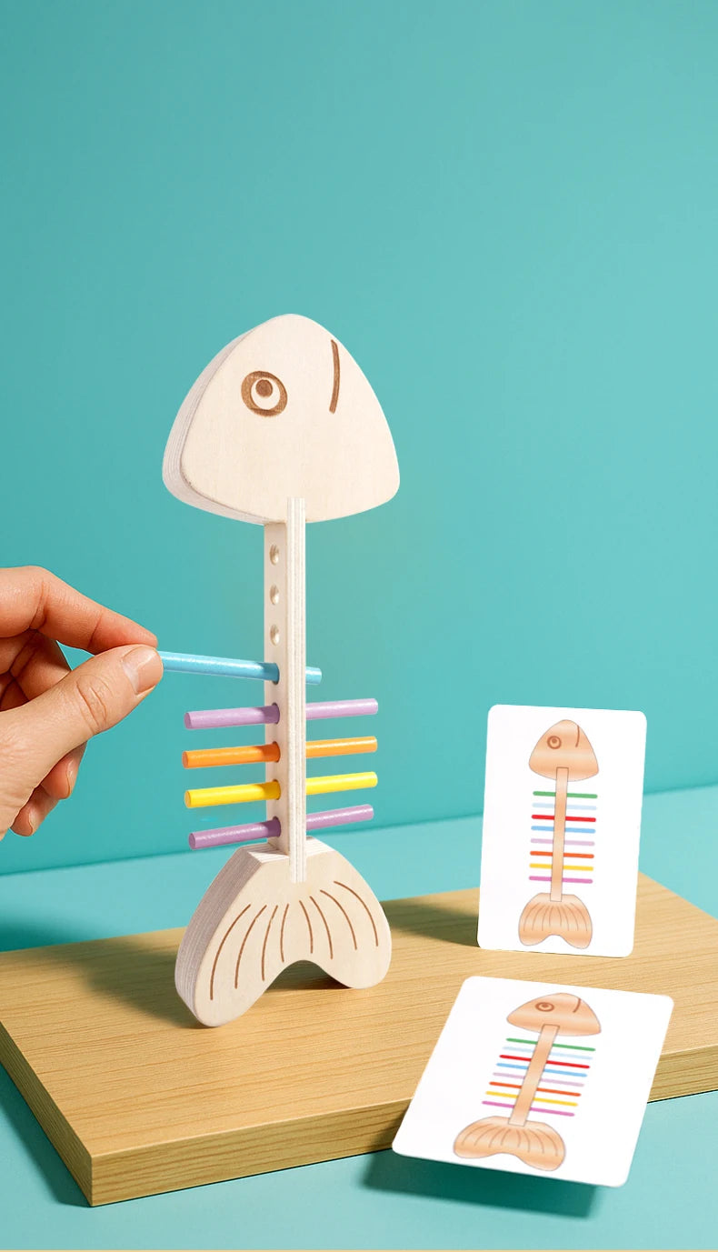 Montessori Color Matching Wooden Balance Toy | Fine Motor Puzzle Game for Kids