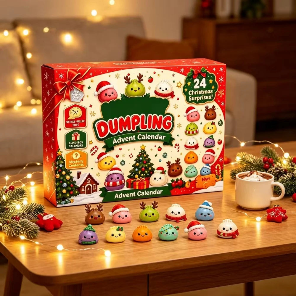 24-Day Christmas Dumpling Advent Calendar Ornament Set