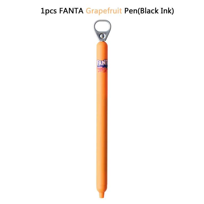 KACO x Fanta Pull-Tab Gel Pens,Creative Ins Signature Pen,0.5mm Quick Drying&Comfortable Grip Fun&Stess Relief Kawaii Stationery