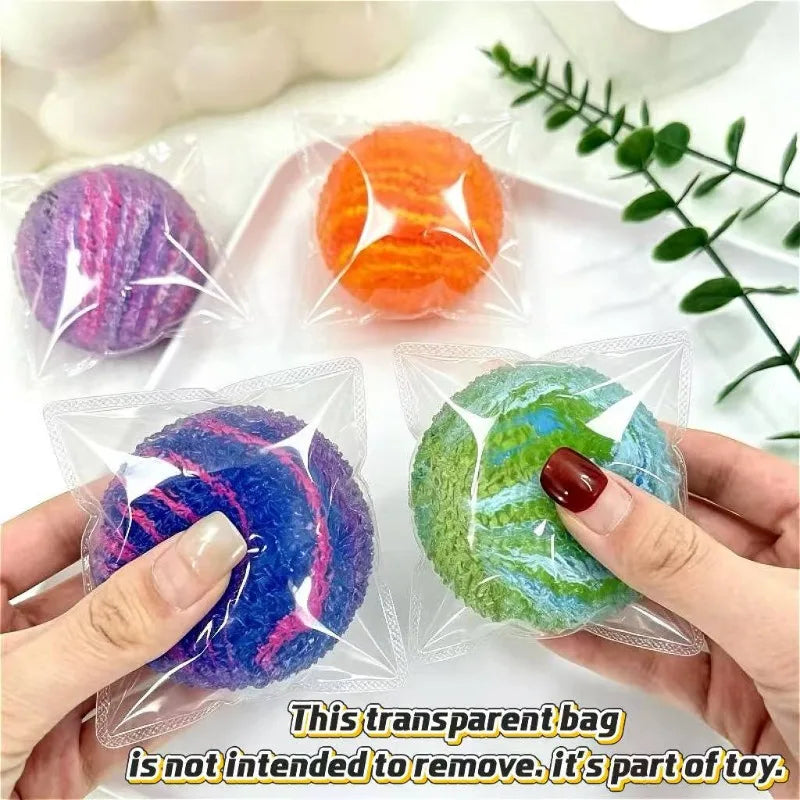 Needoh Planet Grass Ball | Textured Squishy Sensory Toy for Office, Classroom & Parties