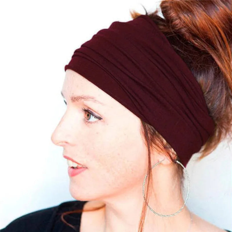 New Elastic Cycling Headband Women Fitness Headband Sweatband Fitness Headwrap Non-slip Bike Headwear Running Fitness Hairband