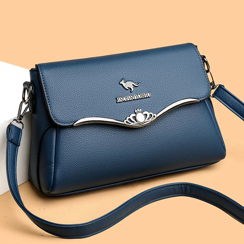 Women's PU Leather Casual Tote Crossbody Bag