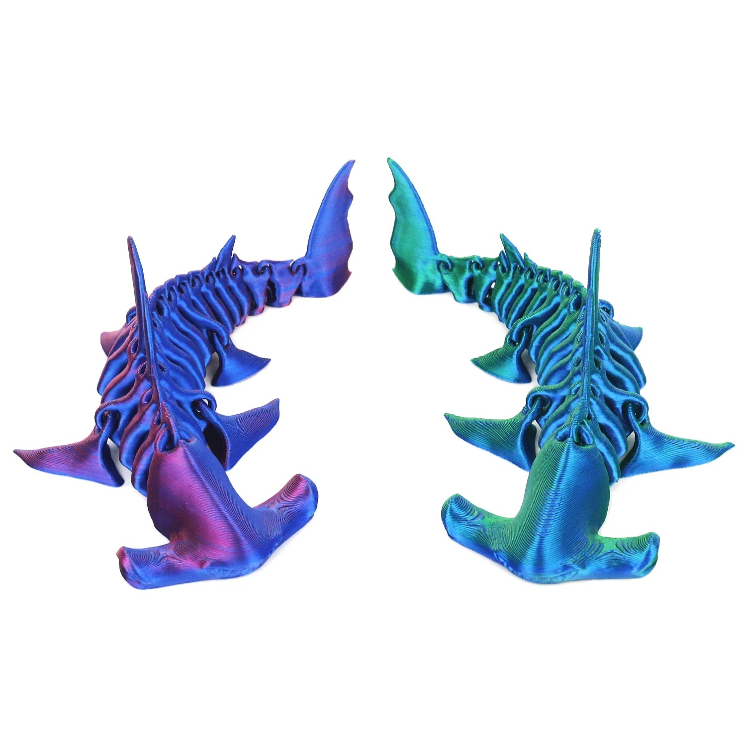 3D Printed Hammerhead Shark Toy | Fully Articulated Movable Joints | Desk Ornament | 3 Colors