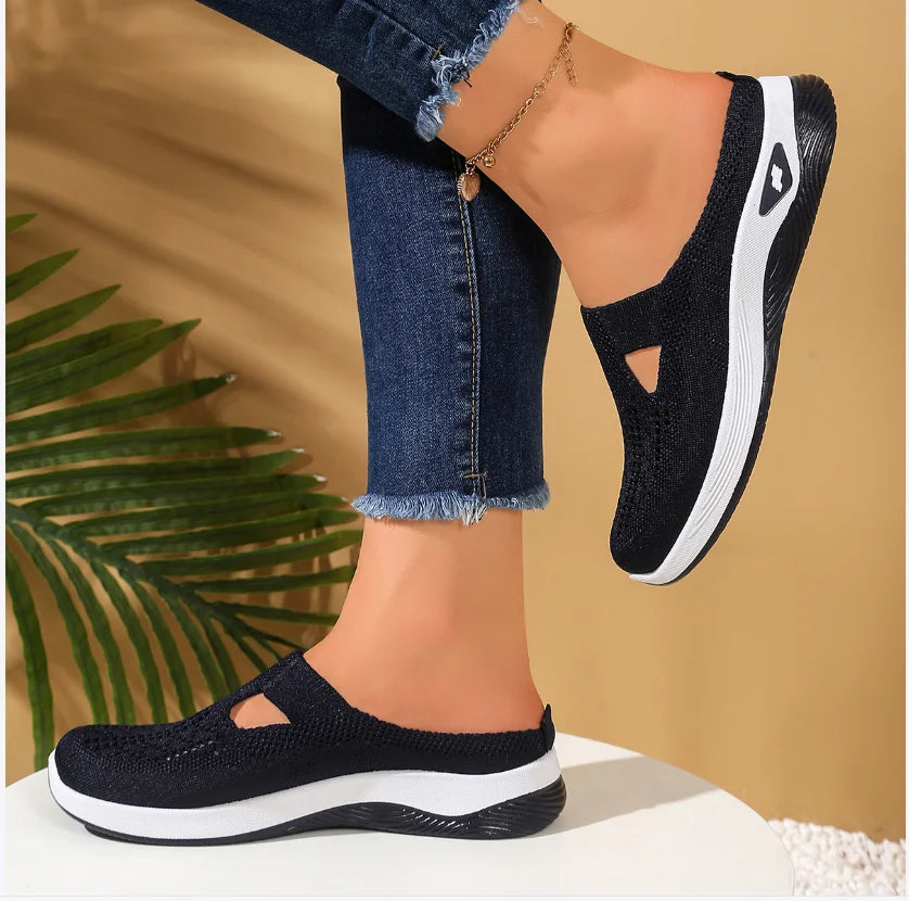 Women's Hollow Slip-On Mule Flats