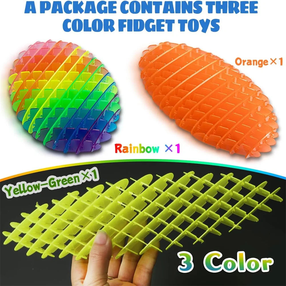 Fidget Worm Toy Elastic Slug Sensory Toy for Kids & Adults Funny Pocket Fidget Toys Stress Relief Birthday Classroom Gift