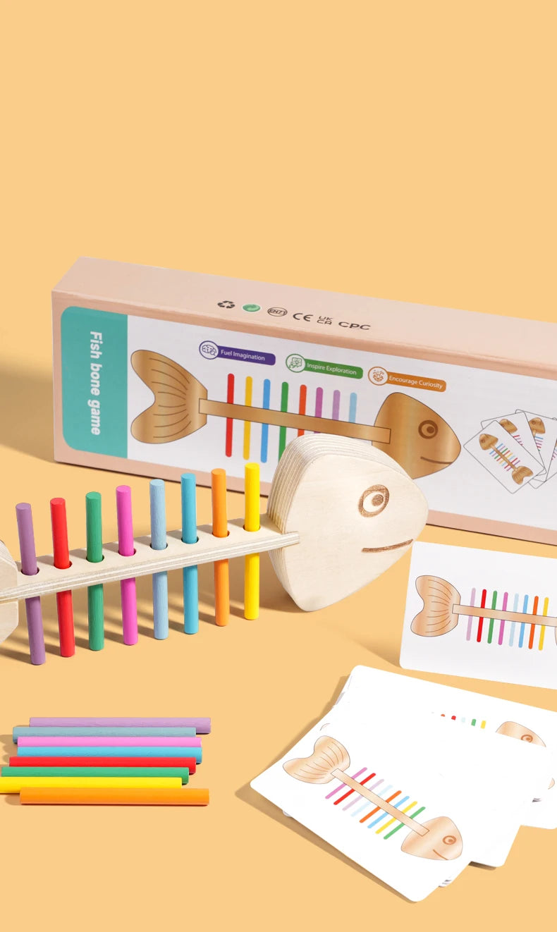 Montessori Color Matching Wooden Balance Toy | Fine Motor Puzzle Game for Kids