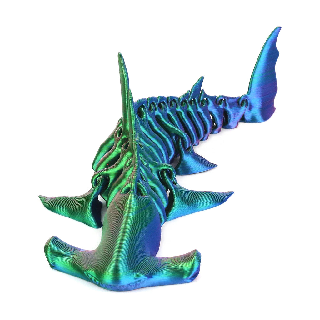 3D Printed Hammerhead Shark Toy | Fully Articulated Movable Joints | Desk Ornament | 3 Colors