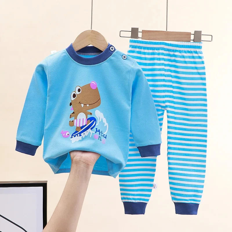 Baby & Toddler Unisex Pure Cotton Cartoon Pajama Set