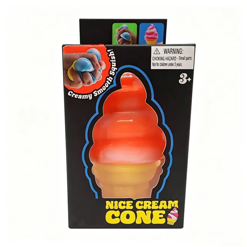 Needoh Nice Cream Cone Sensory Squeeze Toy | Non-Toxic Stress & Anxiety Relief for Kids & Adults