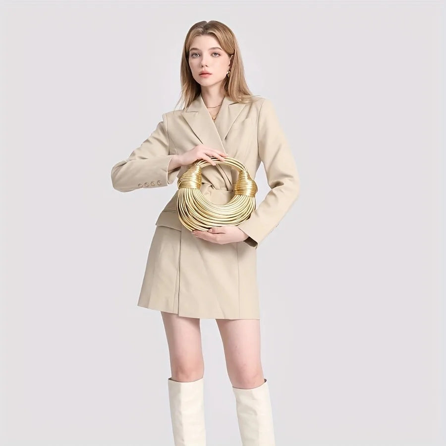 Women's Handwoven Rope Knotted Shoulder Bag
