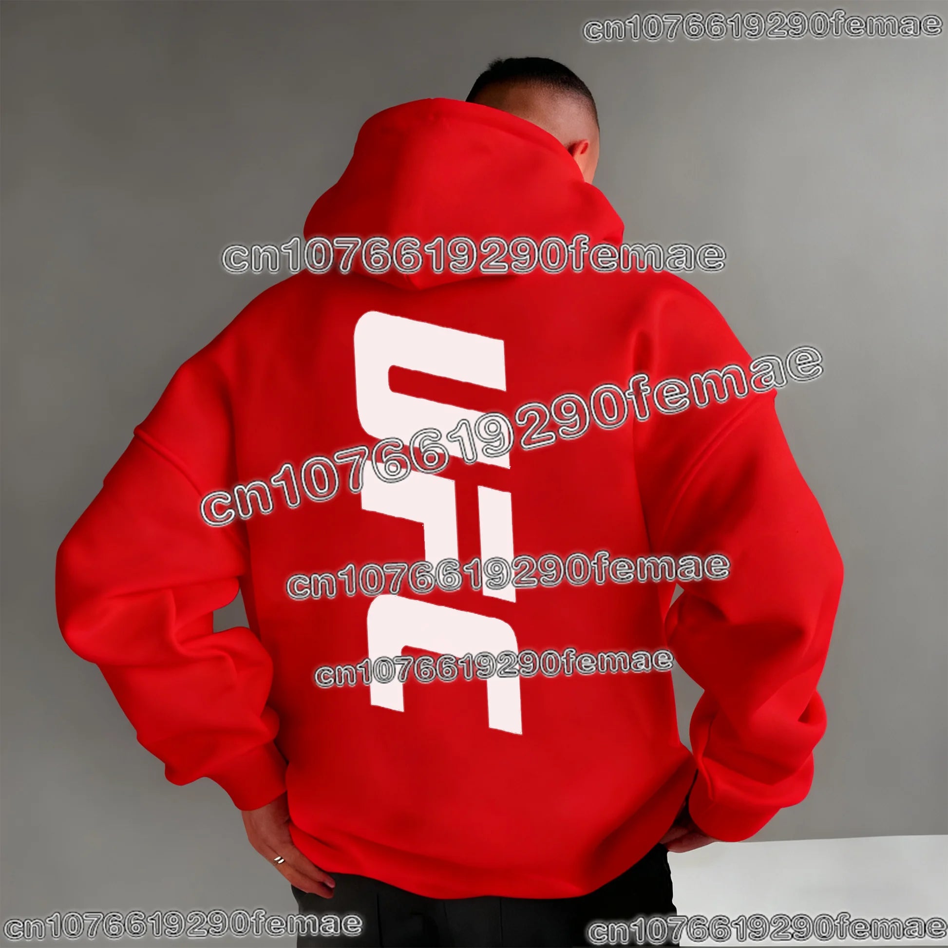 Men's Cotton Pullover Hoodie – Loose Fit Gym & Training Sweatshirt