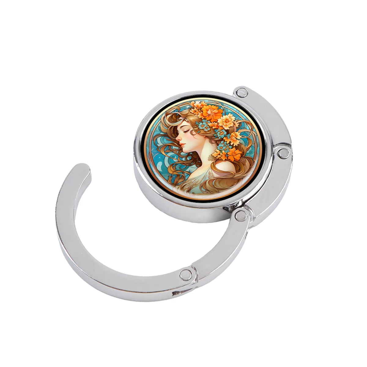 Van Gogh Art Folding Metal Purse Hanger & Table Bag Hook