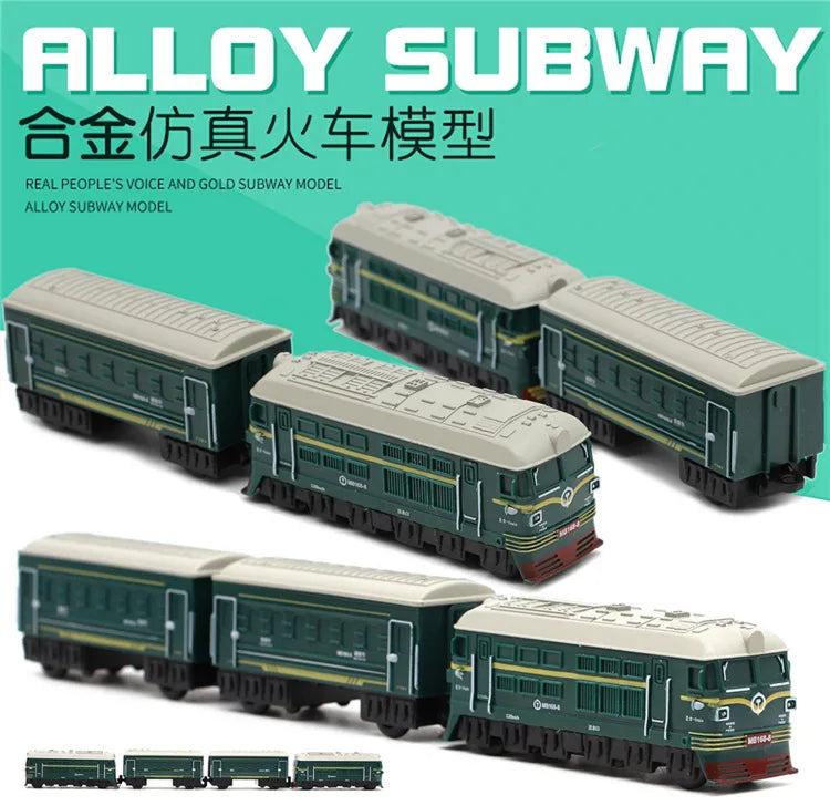 1:60 Retro train model Alloy Car Diecasts Metal Toy Model with Pull Back Function Vehicles for Child Gifts