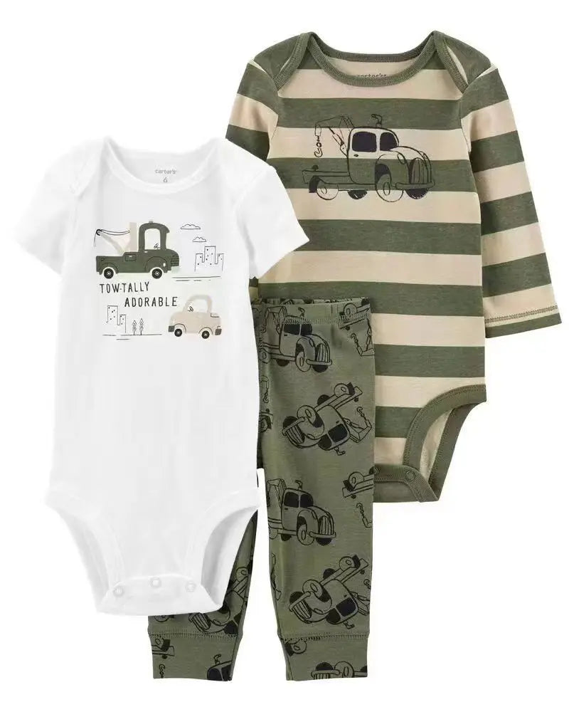 2025 Baby Girls Clothes Autumn Spring Newborn Infant Outfit Cotton Bodysuit Top And Bottom Pants Kids Toddler Clothing Set 6-24M