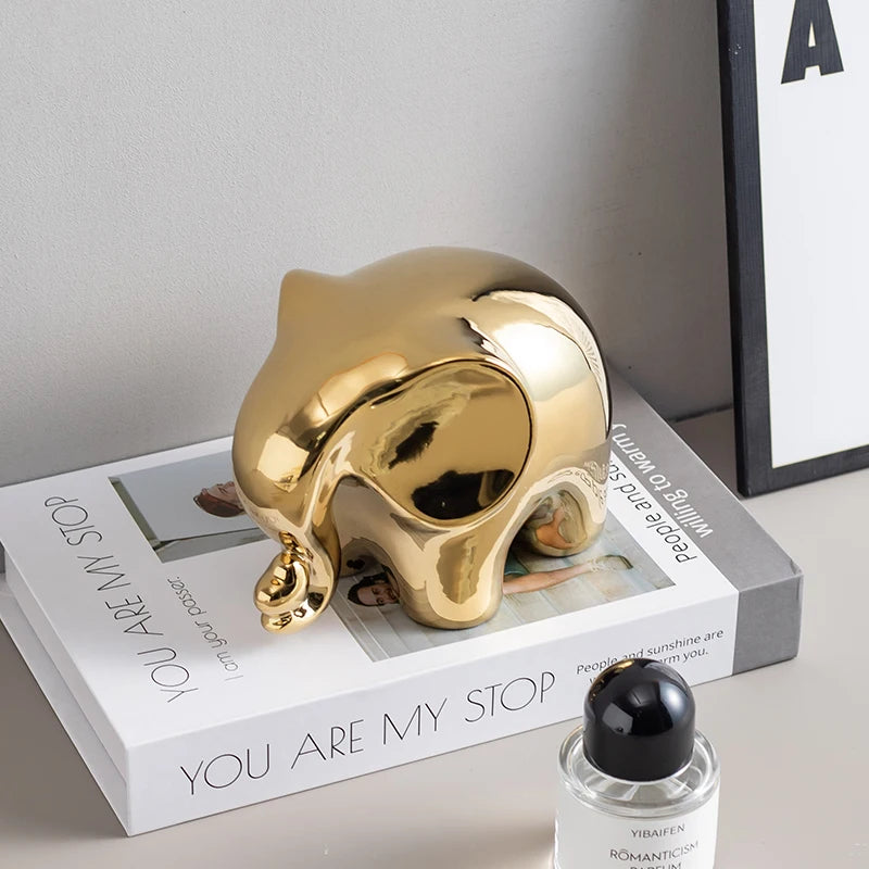 Ceramic Elephant Figurine