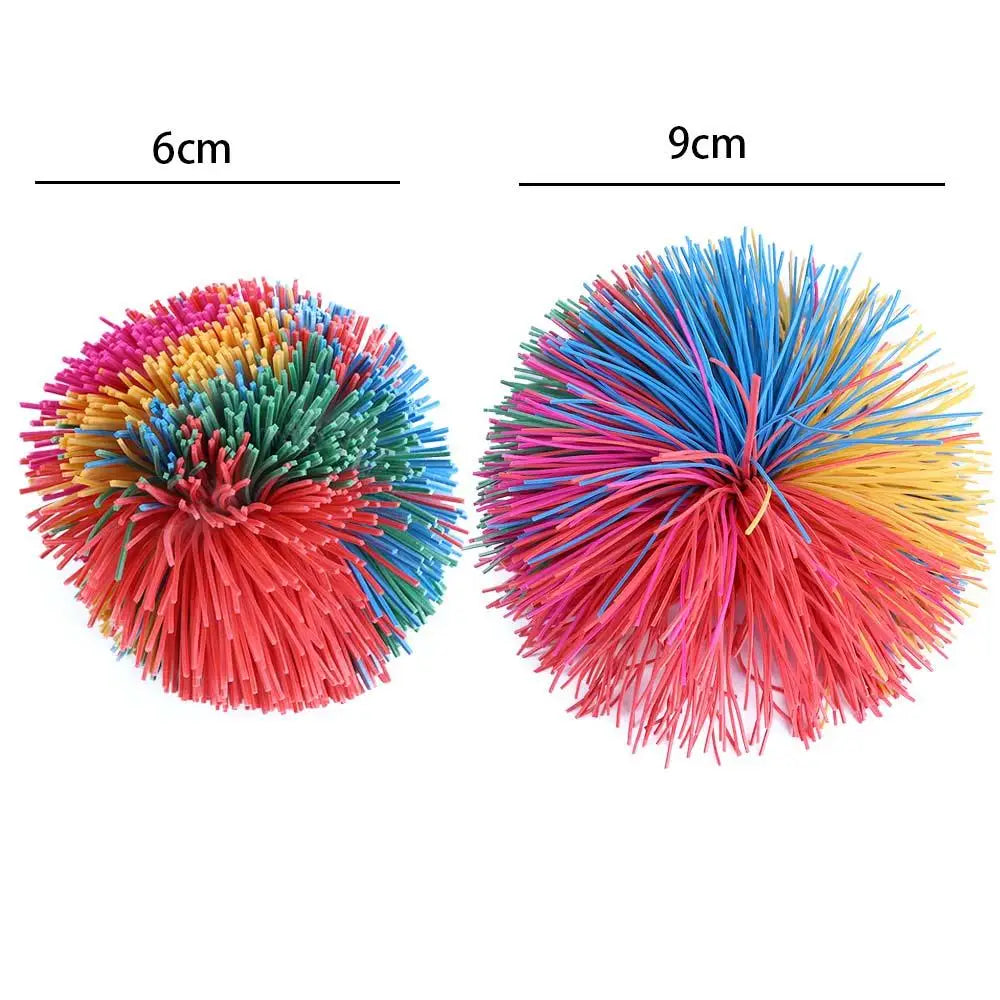 Stress Relief Anti-Stress Colorful Rainbow Fidget Sensory Ball Baby Stretchy Ball Bouncy Stress Balls Monkey Stringy Balls