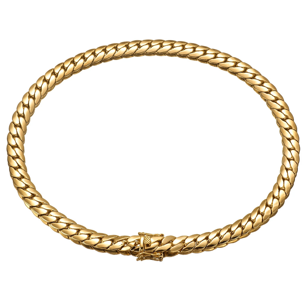 Cuban Link Chain Necklace For Men, Trendy Whip Chain Necklace