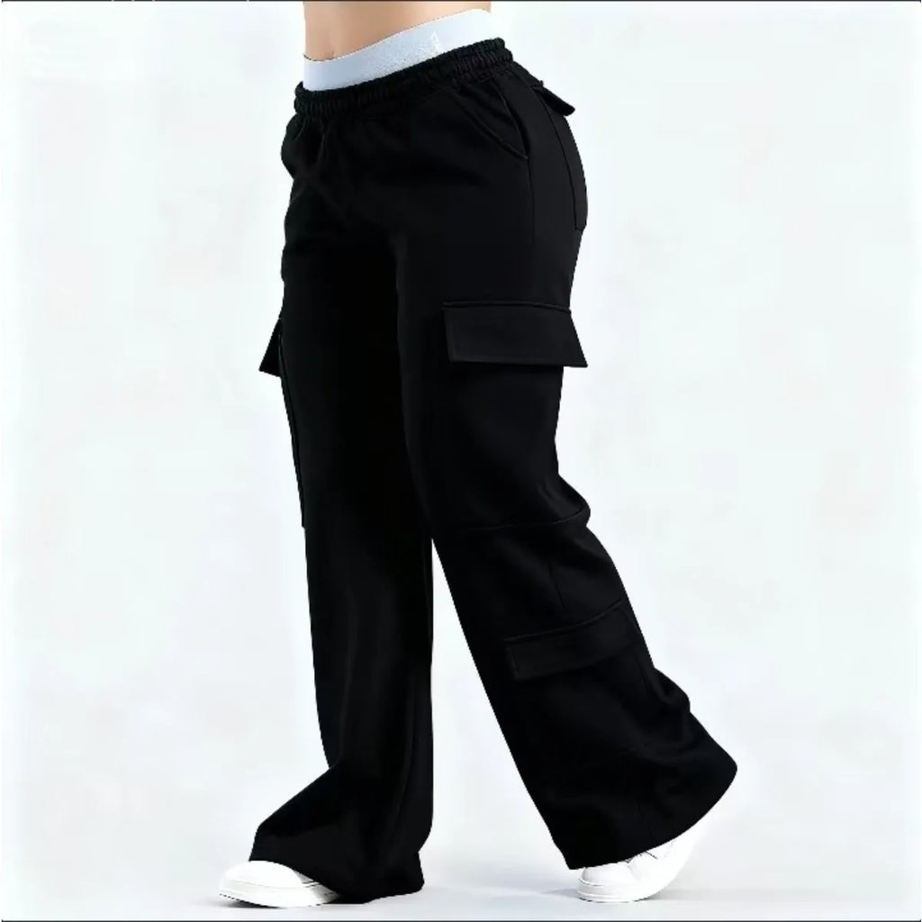 Women's Wide Leg Cargo Pants with Pockets