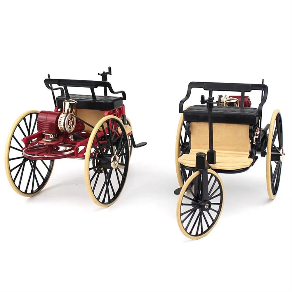Kids Toy Vintage Classic Tricycle Model Metal Diecast Three Wheeled Simulation Tricycle Toy 1:12 Alloy Model Collectibles Gift