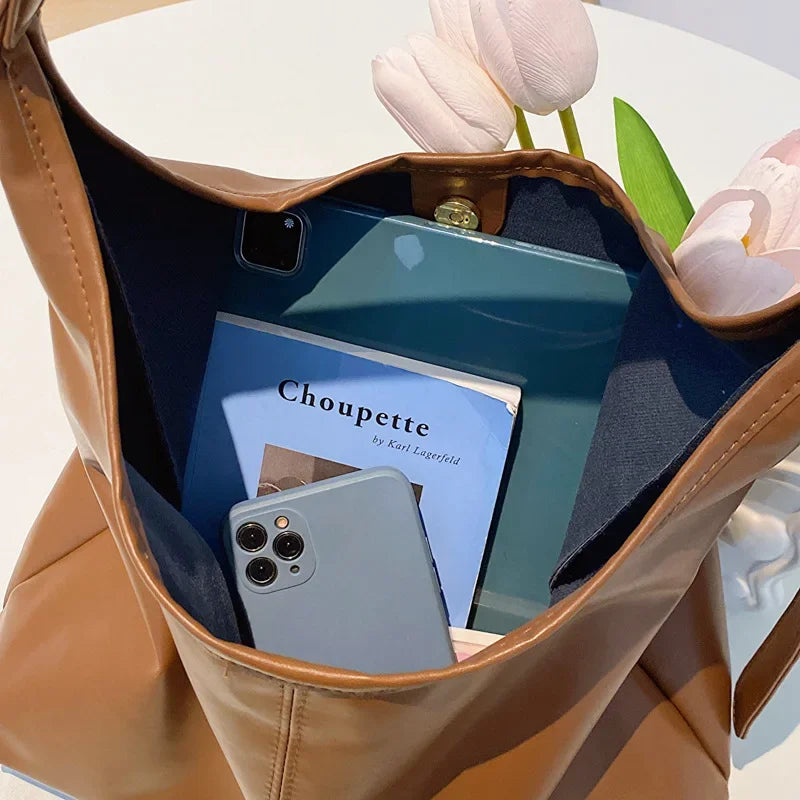 Women's Structured PU Tote Bag