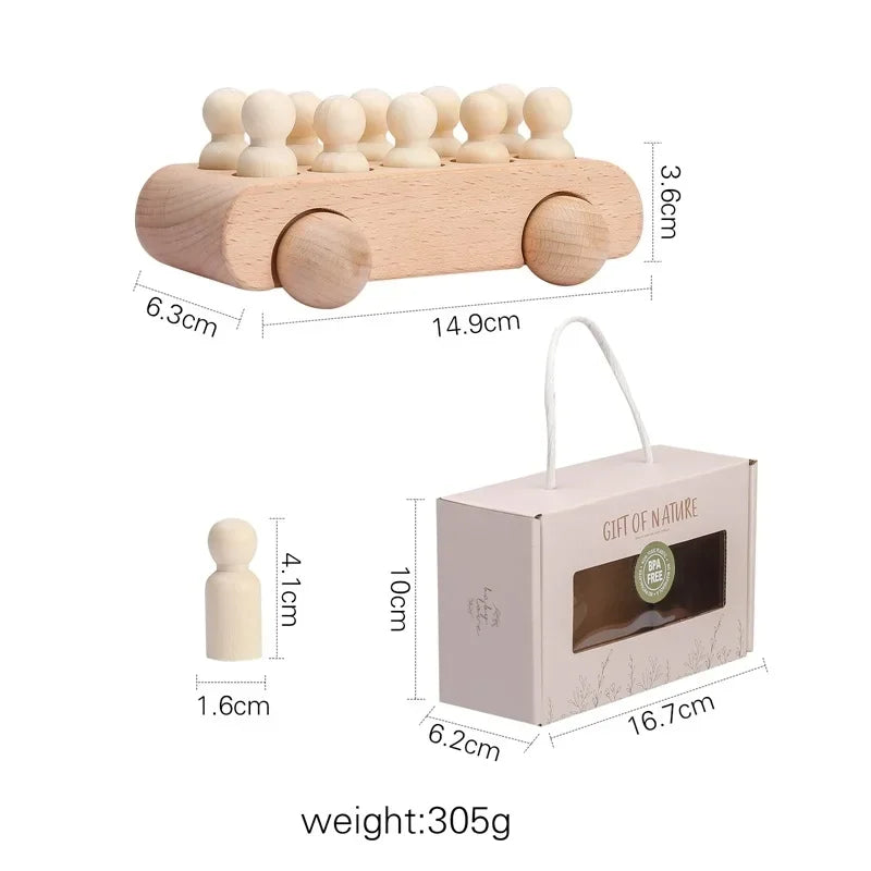 Wooden Train Birthday Toy Montessori Toys Baby Educational Toys Wooden Trolley Number Of Wood Baby's Toys Baby Learning Toys
