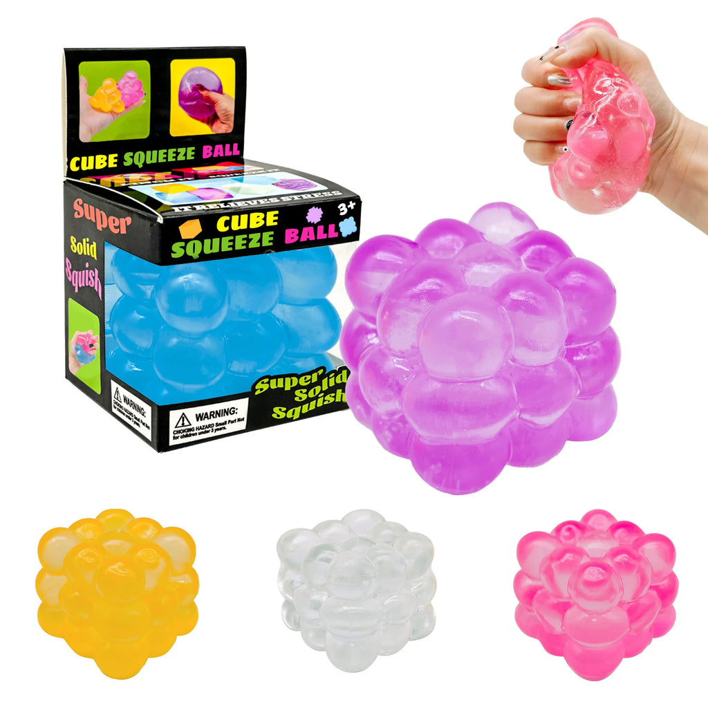 1-4pcs New three-dimensional candy kneading music adult kids Stress Relief Squeeze sensory Toys Decompression Simulation Cube