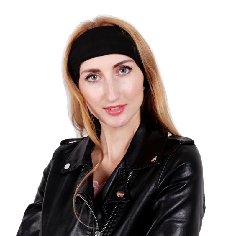 New Elastic Cycling Headband Women Fitness Headband Sweatband Fitness Headwrap Non-slip Bike Headwear Running Fitness Hairband