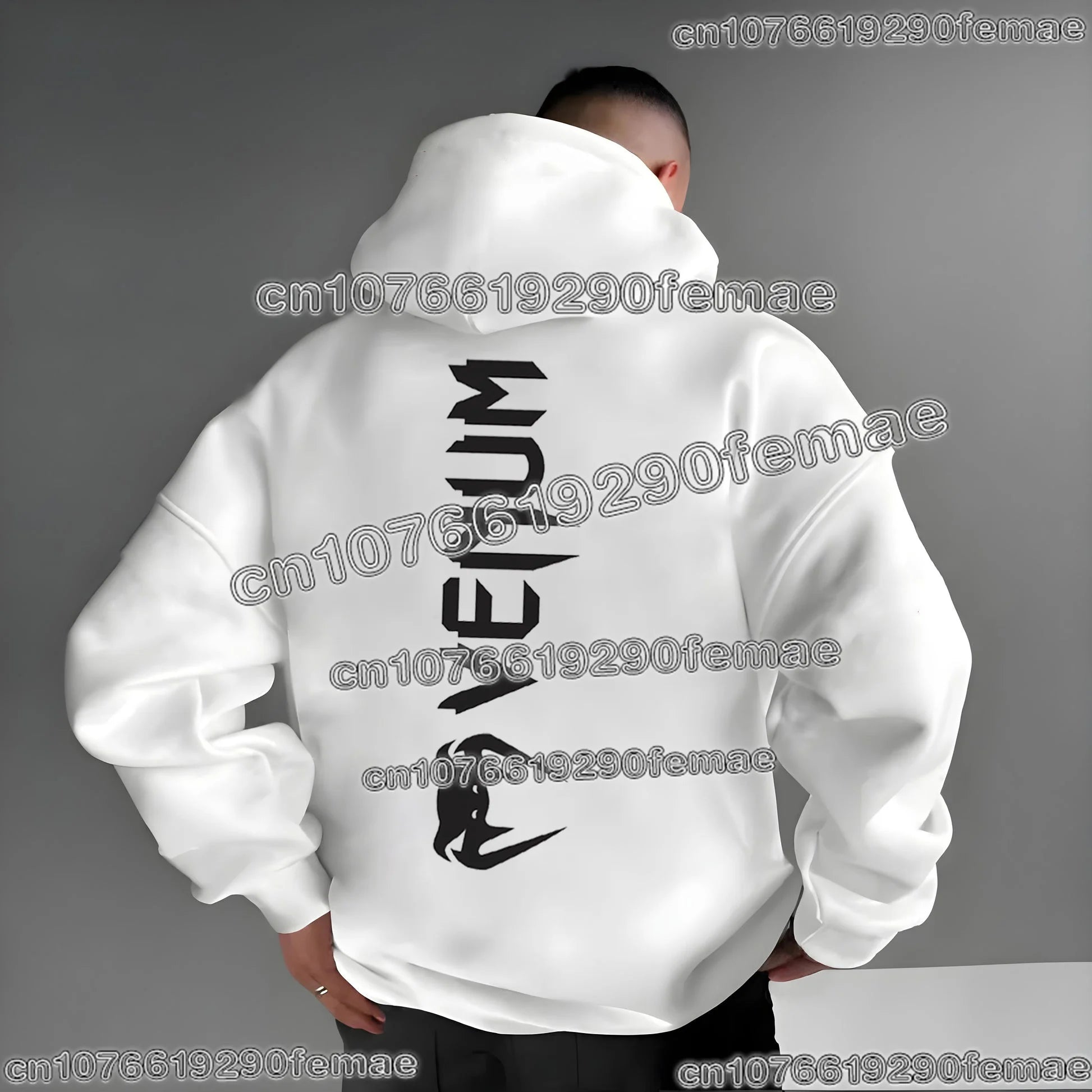 Men's Cotton Pullover Hoodie – Loose Fit Gym & Training Sweatshirt