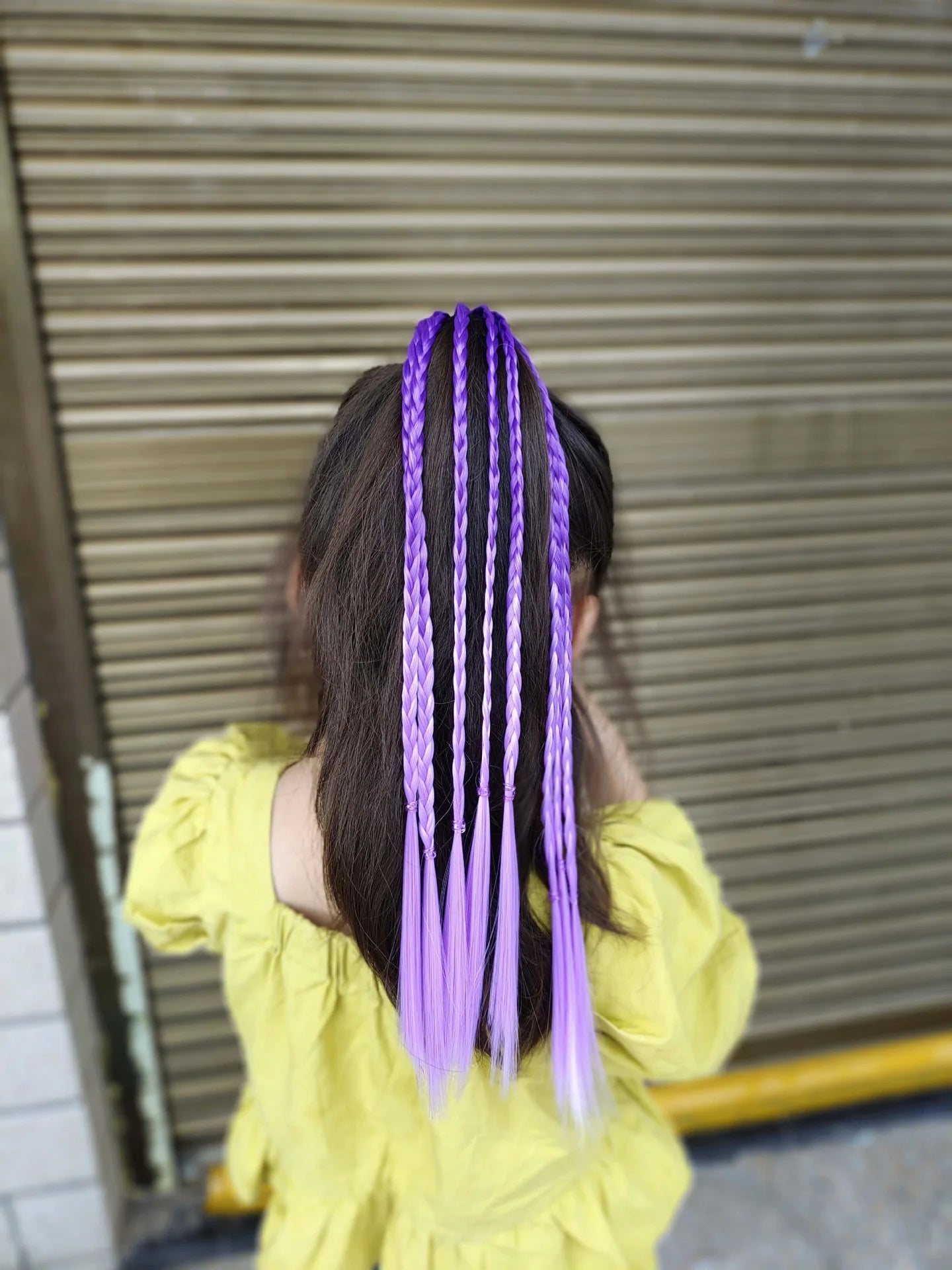 Korean Fashion Kids Wig Braids Girls Dirty Braid Hair Rope Children Gradient Barrettes Headwear Baby Kids Hair Accessories