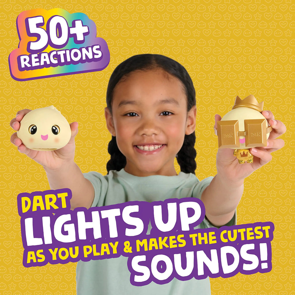 My Squishy Little Dumplings Interactive Doll Marshmallow Golden Cute Dumpling with Sound and Light Electronic Interactive Toys