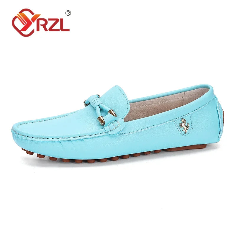 YRZL Loafers for Men 2024 New Handmade Moccasins Men Flats Casual Leather Shoes Luxury Comfy Mens Loafers Size 48 Shoes for Men