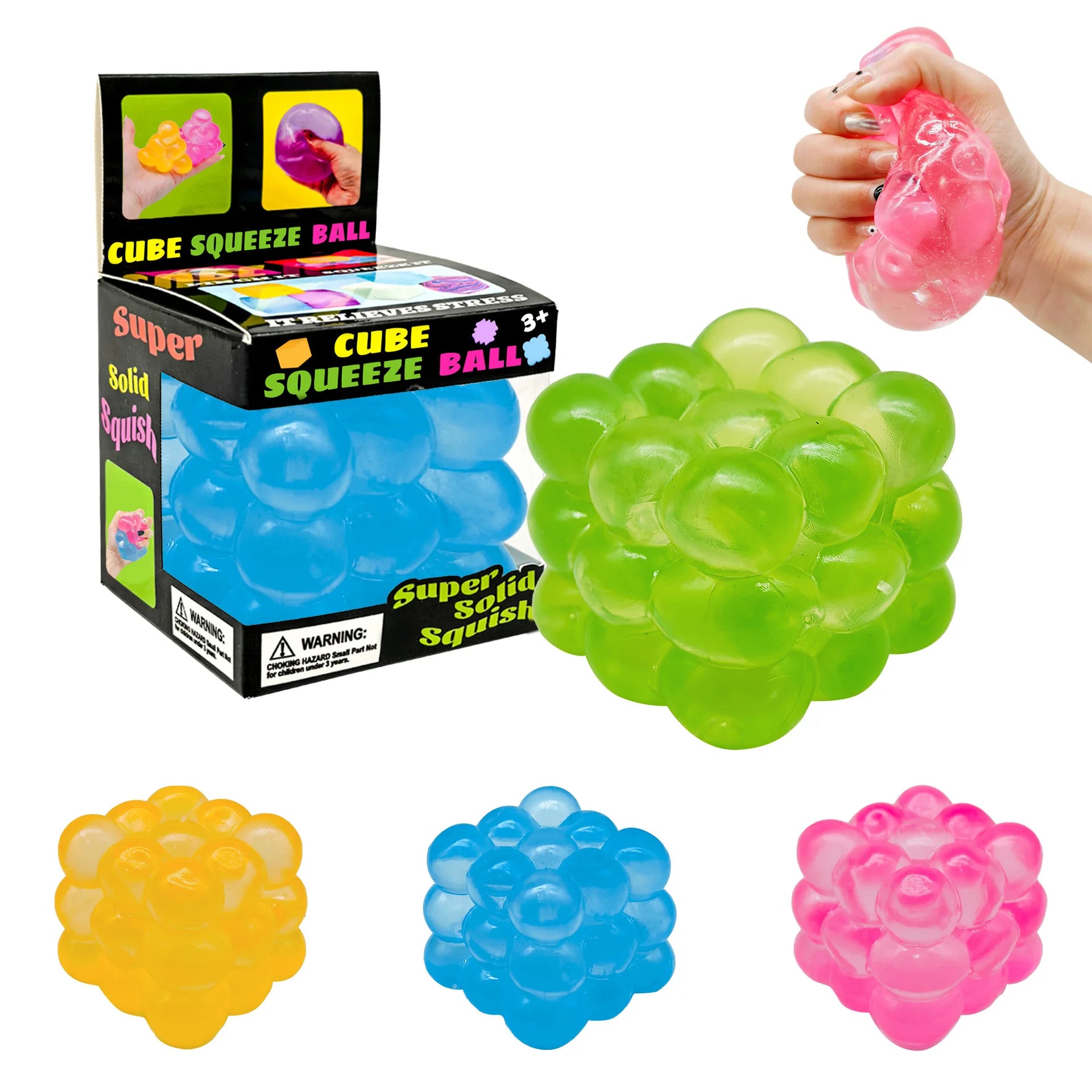 1-4pcs New three-dimensional candy kneading music adult kids Stress Relief Squeeze sensory Toys Decompression Simulation Cube