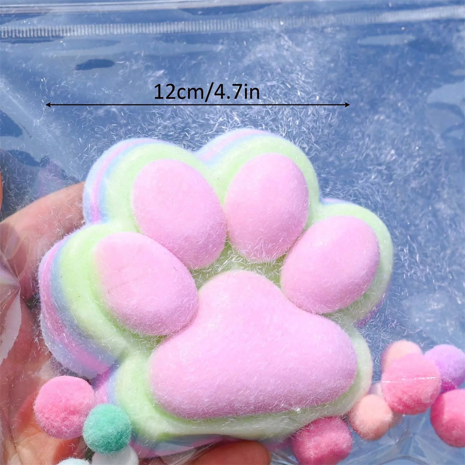 Children Mini Cat Claw Squishy Fidget Toys Soft Cute Cat Paw Slow Rebound Pinch Decompression Toy for Kids Adults Christmas Gift