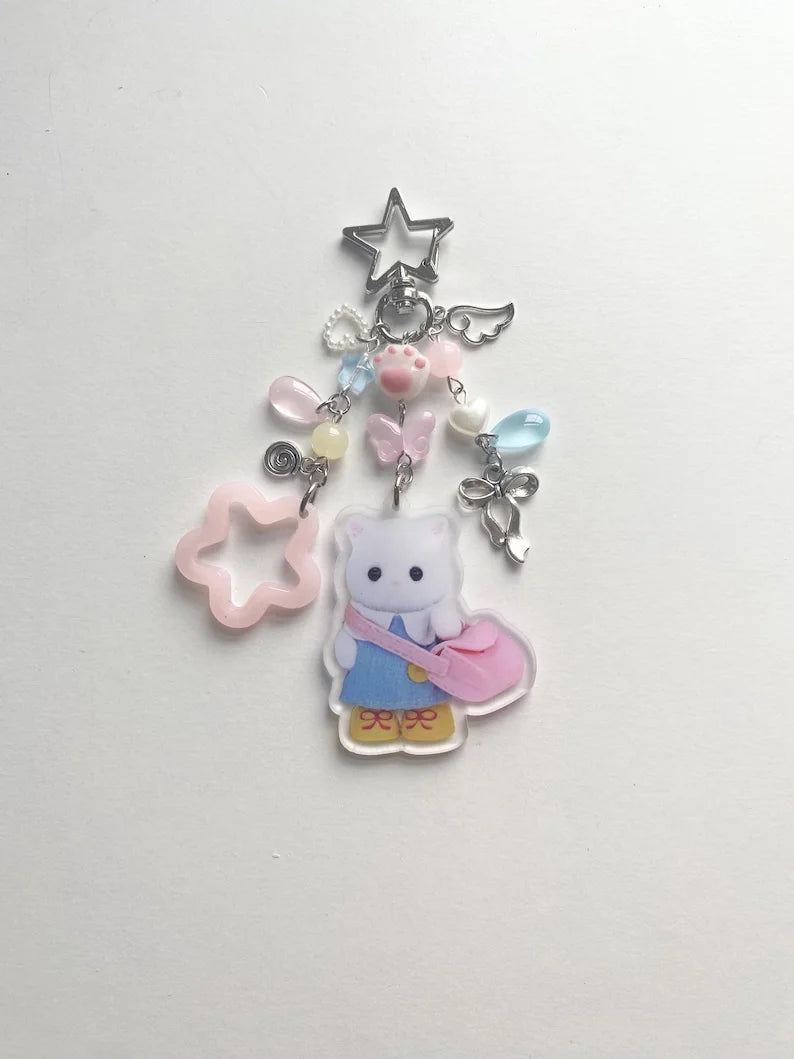 Calico Critters keychains ⋆.࿔* Y2K
