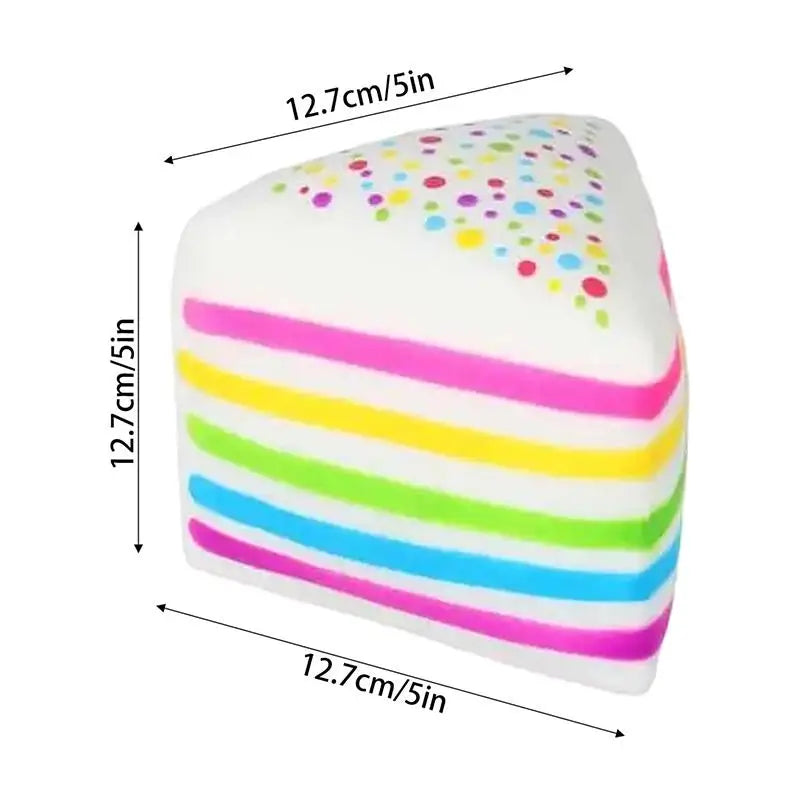 1PCS Rainbow Cake Squeeze Toys Slow-rebound Sensory Fidget Toys Stress & Anxiety Relief For Adults And Kids Birthday Gift