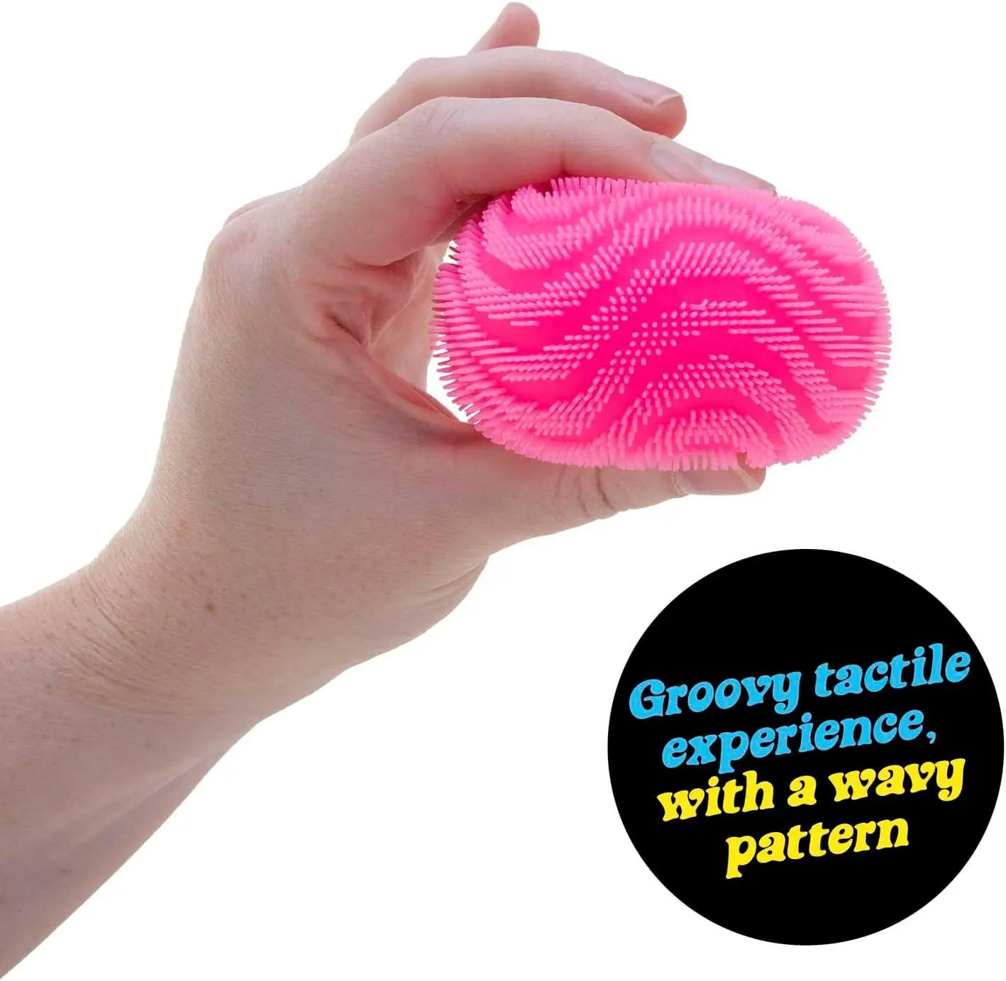 Schylling NeeDoh Fuzz Ball Wonder Waves | Textured Sensory Squeeze Toy | Stress Relief | Ages 12+
