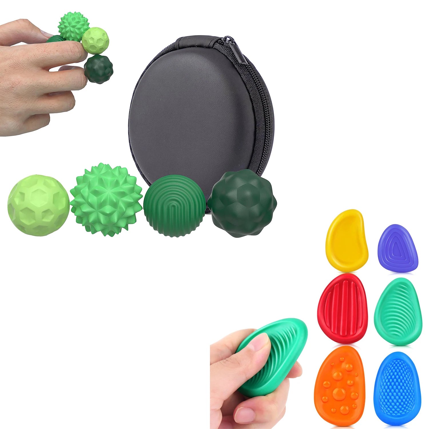 Magnetic Balls Fidget Sensory Toys Stress Relief for Adults Kids Fidget Textured Magnetic Balls with Silicone Shell Desk Toys