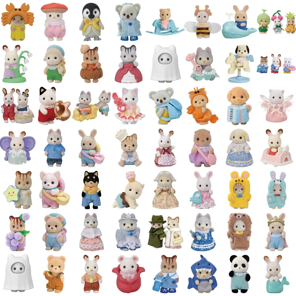 55pcs Calico Critters Stickers Laptop Scrapbook Decoration Graffiti Decals Skateboard Laptop Waterproof Sticker