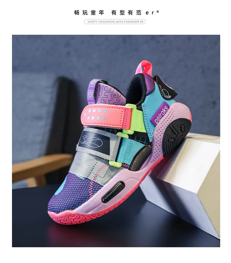 Kids' Unisex Lightweight Basketball Sneakers