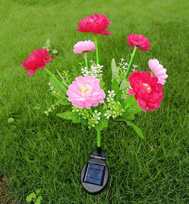 Solar Snow Lotus Flower Ground Light | Outdoor Garden & Patio Lamp
