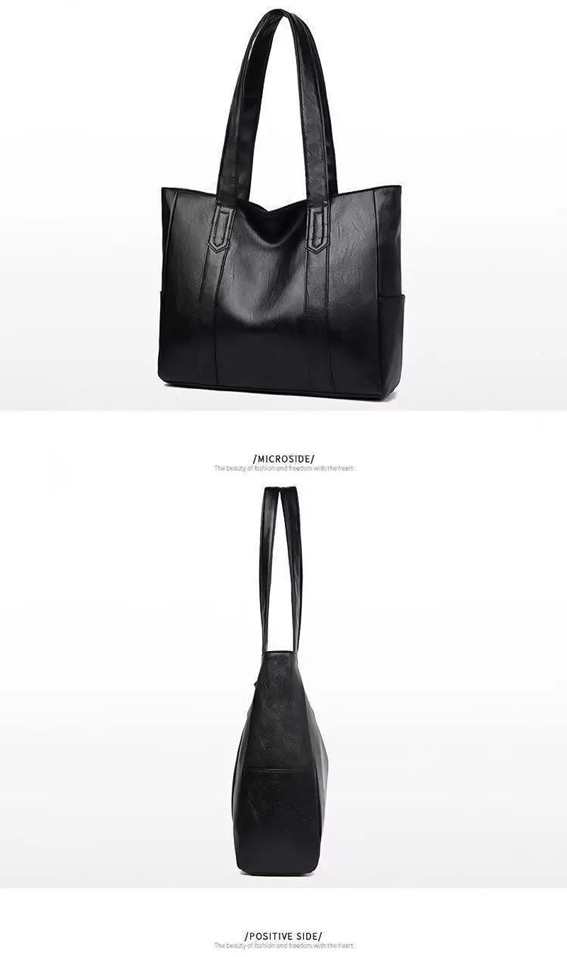 Women's Vintage Large Capacity PU Tote Shoulder Bag