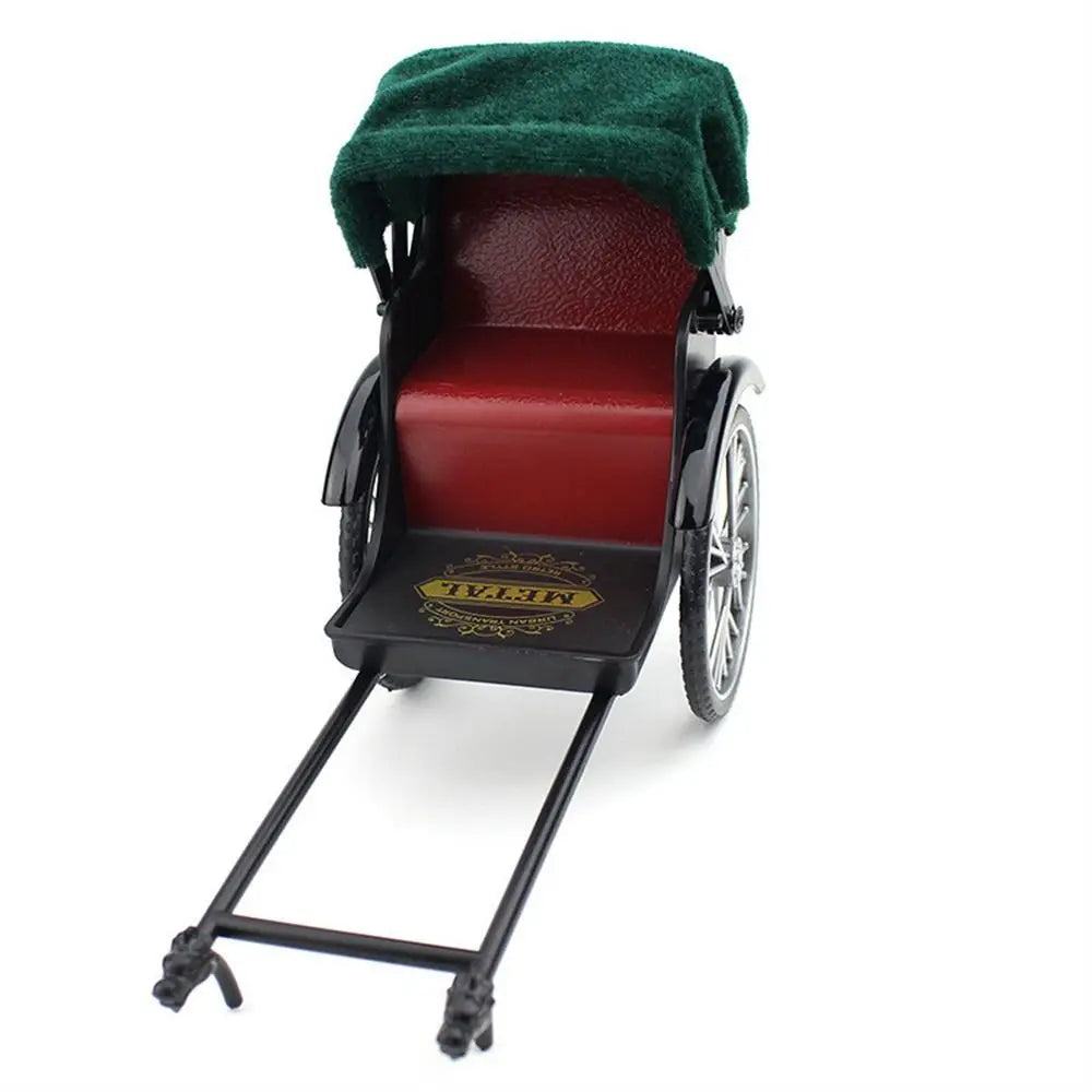 Kids Toy Vintage Classic Tricycle Model Metal Diecast Three Wheeled Simulation Tricycle Toy 1:12 Alloy Model Collectibles Gift