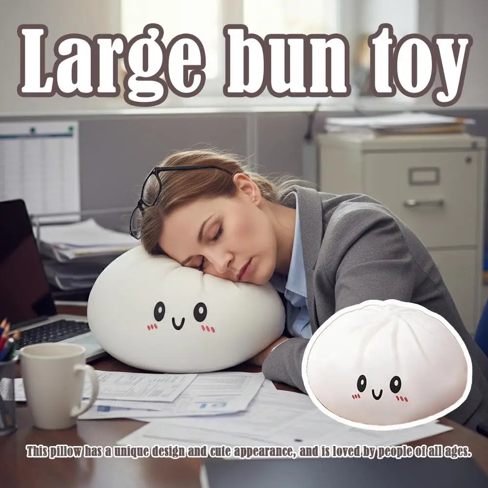 Large Dumpling Plush Pillow | Kawaii Food Stuffed Cushion