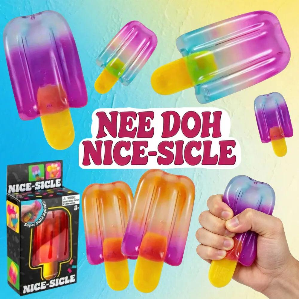 New NeeDoh Nice-Sicle Popsicle Sensory Squeeze Toy Super Stress ice lolly Relief for Kids Adults Summer Easfestival gifts 2026..