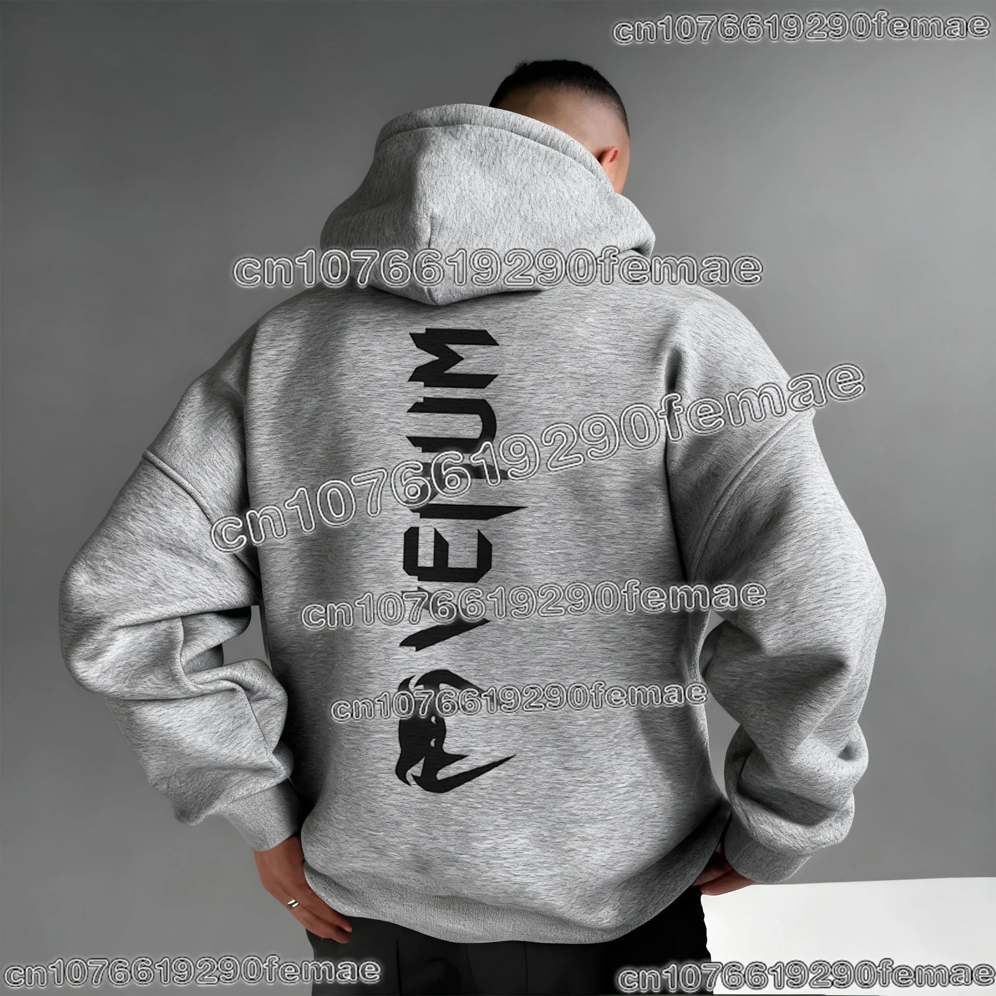 Men's Cotton Pullover Hoodie – Loose Fit Gym & Training Sweatshirt