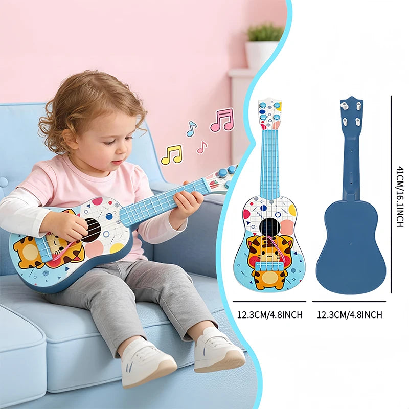 Blue Guitar Music Toy Suitable for Children Aged 0-3 And above Age Infants Early Education Musical Instrument Toy