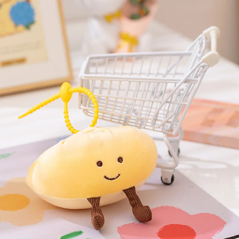 Cute Baozi & Dumpling Plush Stuffed Toy – Chinese Food Cartoon Soft Doll Keychain